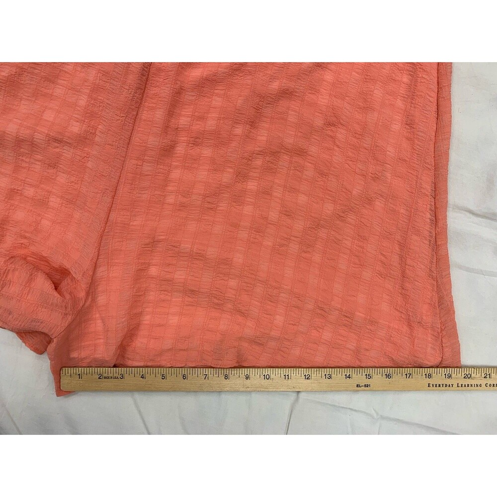 Flying Tomato Babydoll Gauze Romper Shorts Size M Pastel Orange Bow Cottage Boho - Picture 8 of 12
